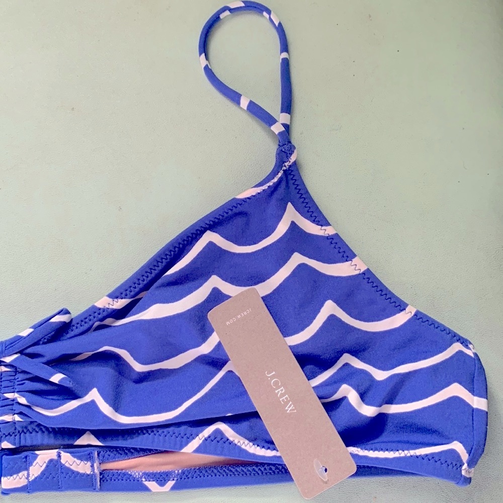 J. Crew Bikini Top in Wave Pattern XL